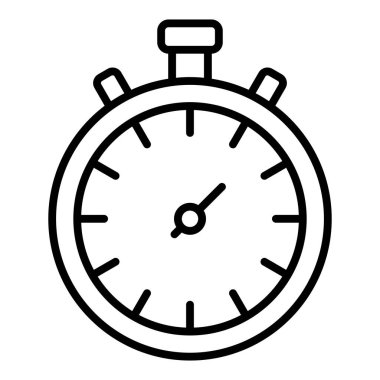 Vector Design Illustration Chronometer Icon Style