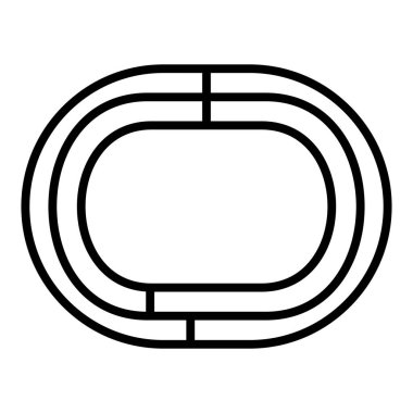 Vector Design Illustration Running Track Icon Style
