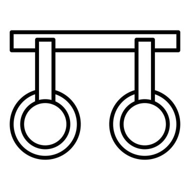 Vector Design Illustration Gym Rings Icon Style