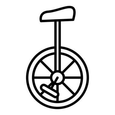 Vector Design Illustration Unicycle Icon Style