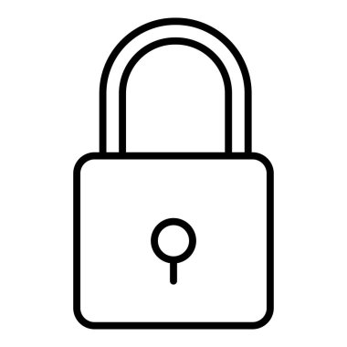 Vector Design Illustration Lock Icon Style