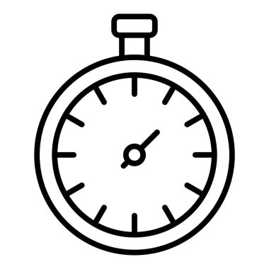 Vector Design Illustration Stopwatch Icon Style