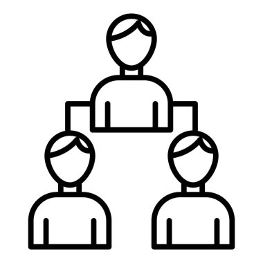 Vector Design Illustration Group Leader Icon Style