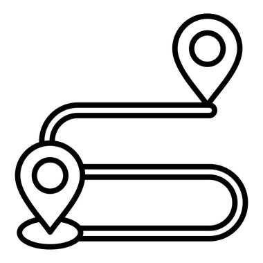 Vector Design Illustration Itinerary Icon Style