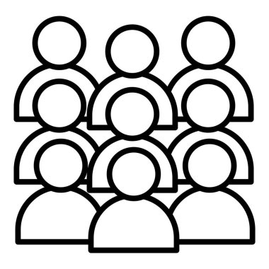 Vector Design Illustration Large Group Icon Style