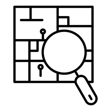 Vector Design Illustration Search Map Icon Style