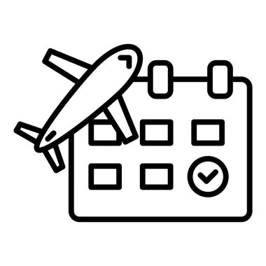 Vector Design Illustration Travel Date Icon Style
