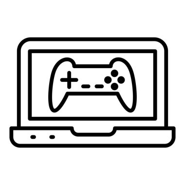 Vector Design Illustration Gaming Laptop Icon Style