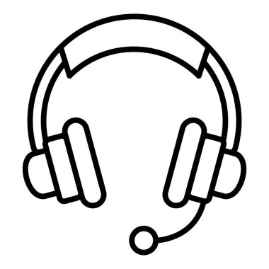 Vector Design Illustration Gaming Headphones Icon Style