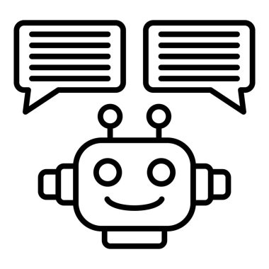 Vector Design Illustration Chatbot Icon Style