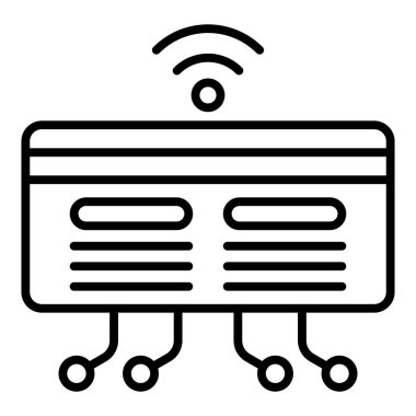 Vector Design Illustration Electronic Credit Card Icon Style