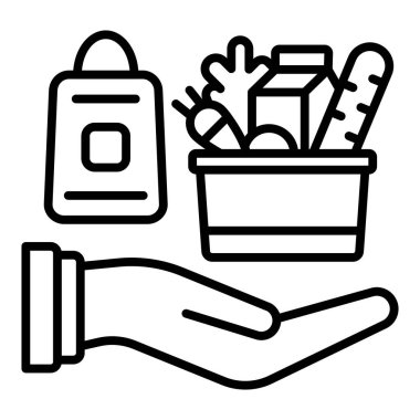 Vector Design Illustration Groceries Delivery Icon Style