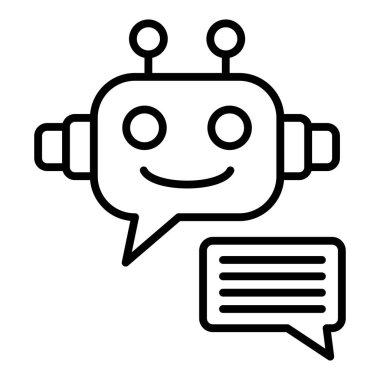 Vector Design Illustration Robot Assistant Icon Style
