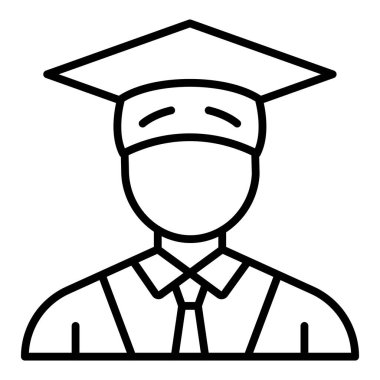 Vector Design Illustration Student Icon Style