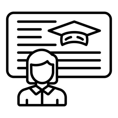 Vector Design Illustration Lecturer Icon Style