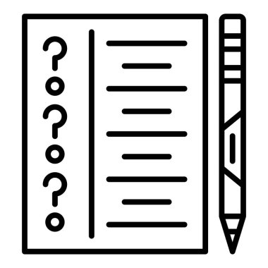 Vector Design Illustration Examination Icon Style