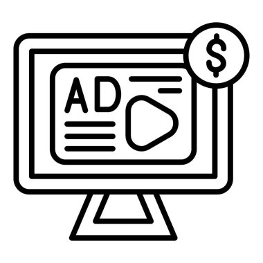 Vector Design Illustration Ad Revenue Icon Style