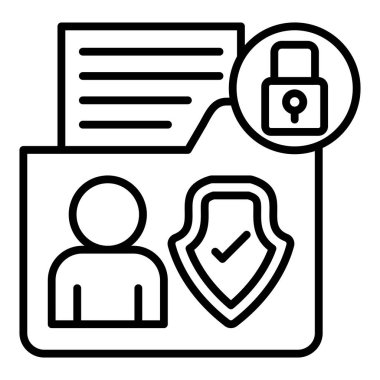 Vector Design Illustration Sensitive Personal Data Icon Style