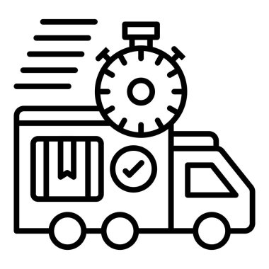 Vector Design Illustration Fast Delivery Icon Style