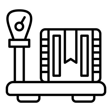 Vector Design Illustration Delivery Weighing Icon Style