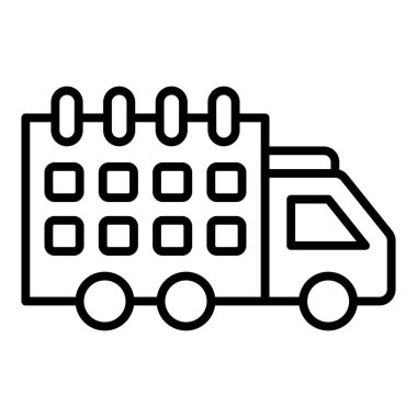 Vector Design Illustration Delivery Scheduled Icon Style