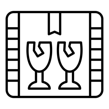 Vector Design Illustration Fragile Icon Style