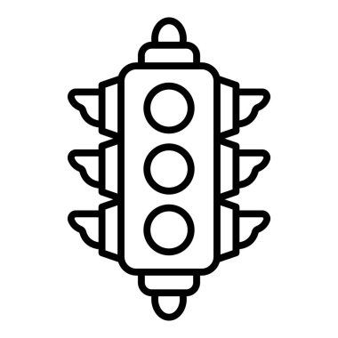 Vector Design Illustration Traffic Light Icon Style