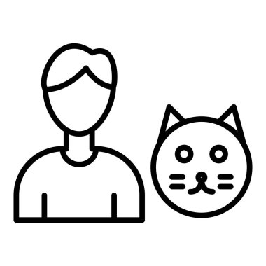 Vector Design Illustration Animal Handler Male Icon Style