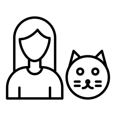 Vector Design Illustration Animal Handler Female Icon Style