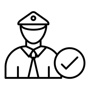 Vector Design Illustration Corrections Officers Icon Style