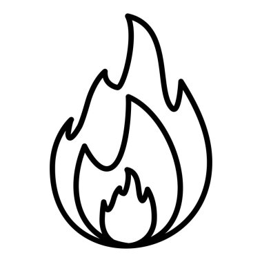 Vector Design Illustration Fire Icon Style