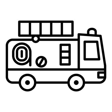 Vector Design Illustration Firetruck Icon Style