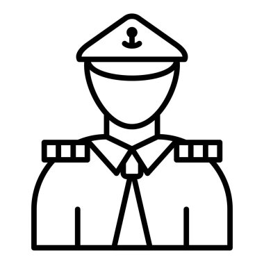 Vector Design Illustration Marine Male Icon Style