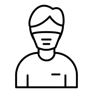 Vector Design Illustration Paramedic Male Icon Style