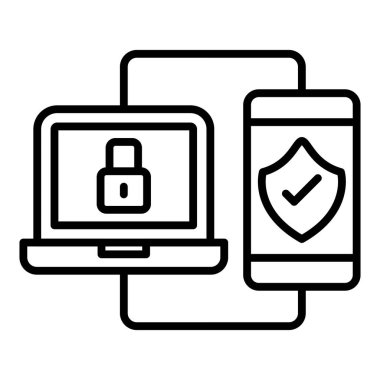 Vector Design Illustration Two Factor Authentication Icon Style