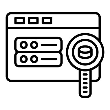 Vector Design Illustration Browsing Data Icon Style