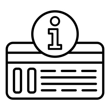 Vector Design Illustration Credit Card Information Icon Style