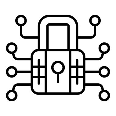 Vector Design Illustration Data Encryption Icon Style