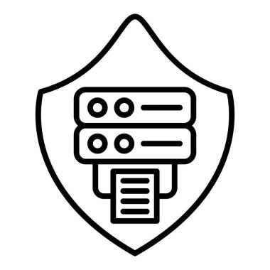 Vector Design Illustration Data Protection Icon Style