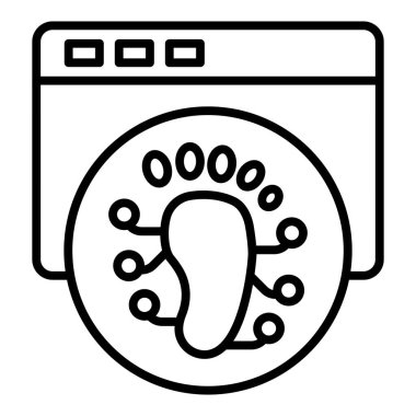 Vector Design Illustration Digital Footprint Icon Style