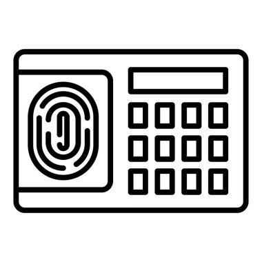 Vector Design Illustration Fingerprint Scanner Icon Style