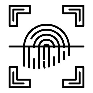 Vector Design Illustration Fingerprint Icon Style