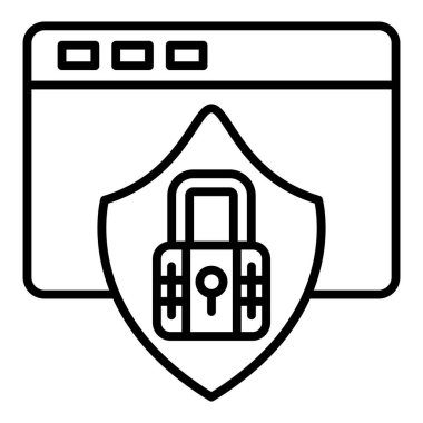 Vector Design Illustration Online Privacy Icon Style