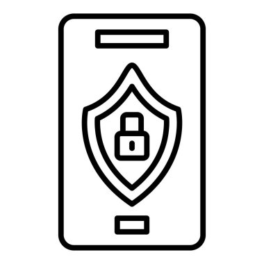 Vector Design Illustration Mobile Security Icon Style