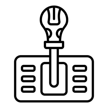 Vector Design Illustration Gearshift Icon Style