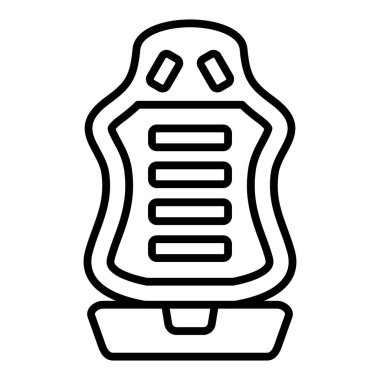 Vector Design Illustration Racing Car Seat Icon Style
