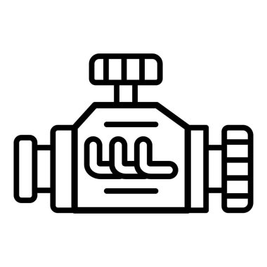 Vector Design Illustration Car Engine Icon Style