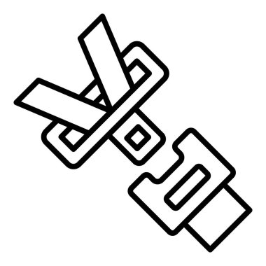 Vector Design Illustration Safety Belt Icon Style