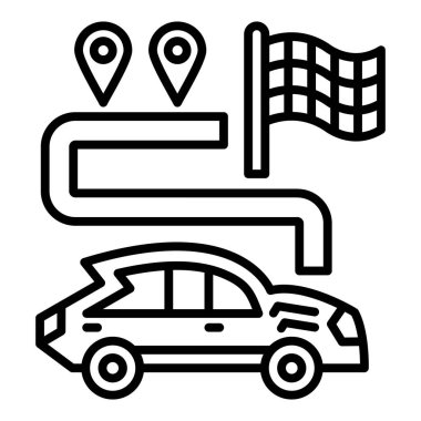 Vector Design Illustration Race Navigation Icon Style