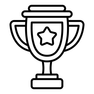 Vector Design Illustration Trophy Icon Style
